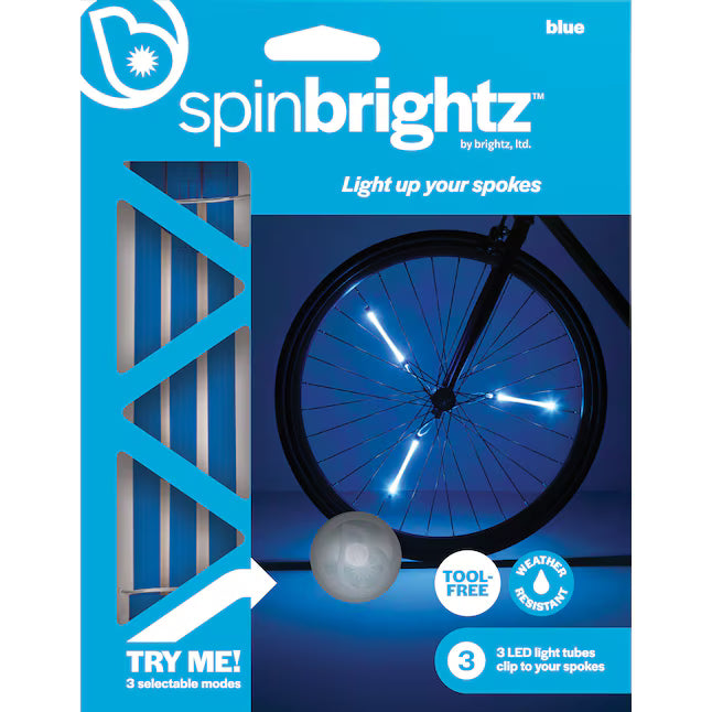 Spinbrightz Blue Led Bicycle Spoke Light Tubes Brightz