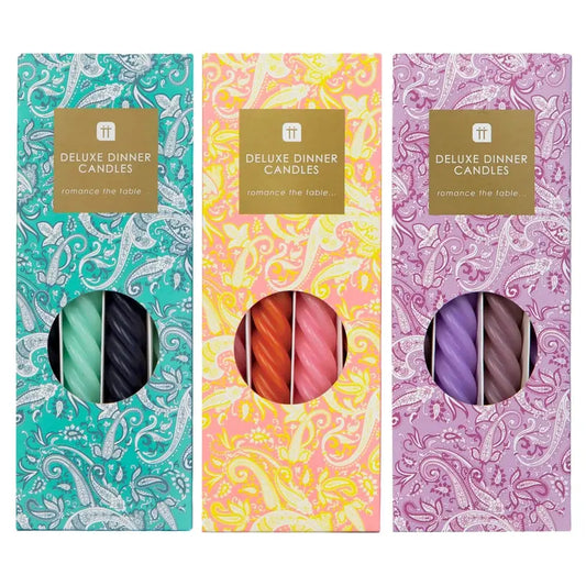 Spiral Dinner Candles Starter Set - pack of 4 candles Talking Tables