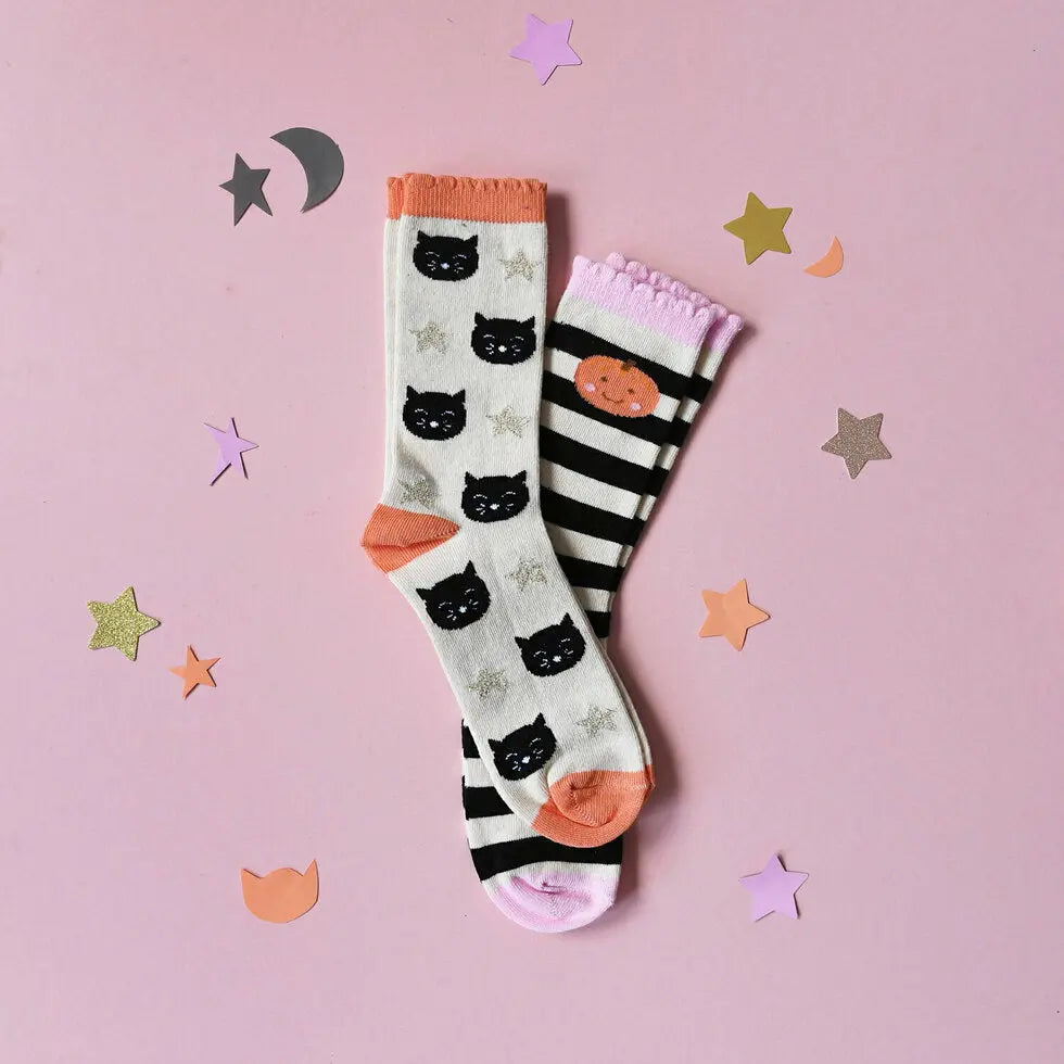 Spooky Halloween 2 Pack Socks 6-8 Years Rockahula