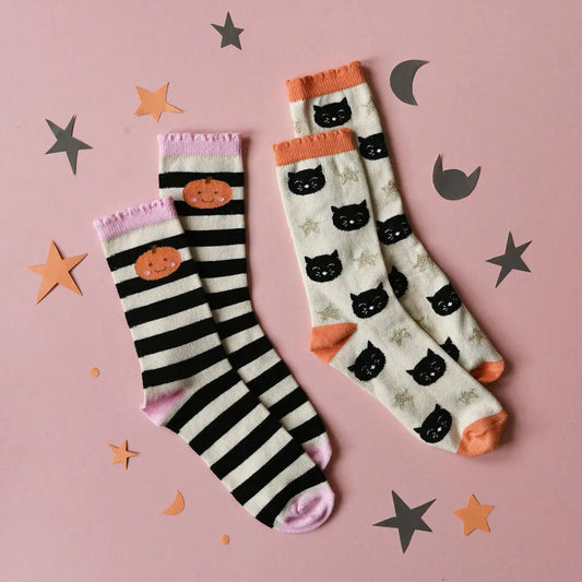 Spooky Halloween 2 Pack Socks 6-8 Years Rockahula