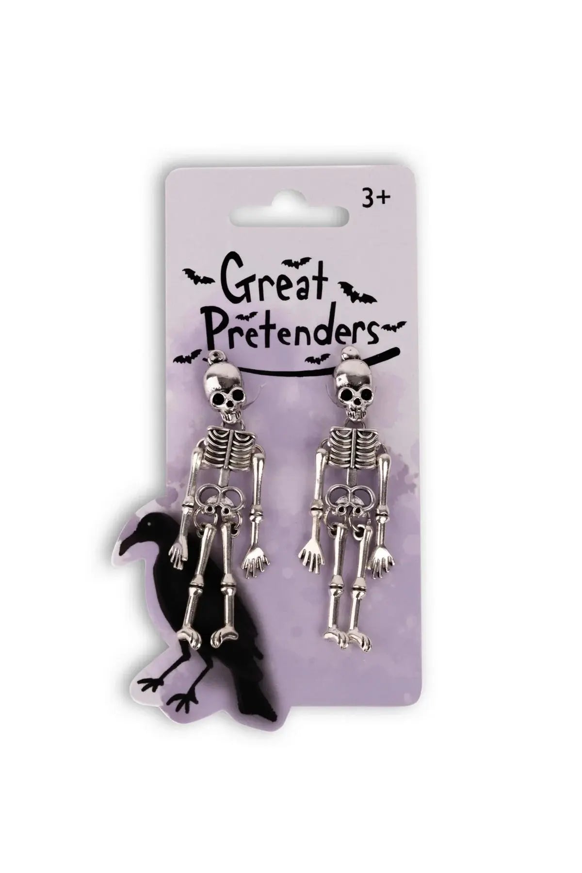 Spooky Scary Skeleton Clip On Earrings Great Pretenders