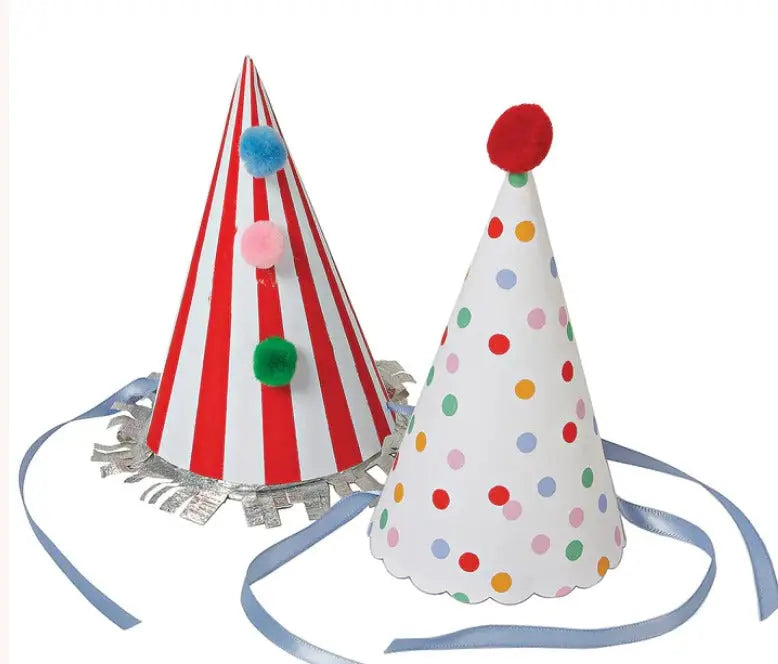 Spots & stripes hats (8) Meri Meri