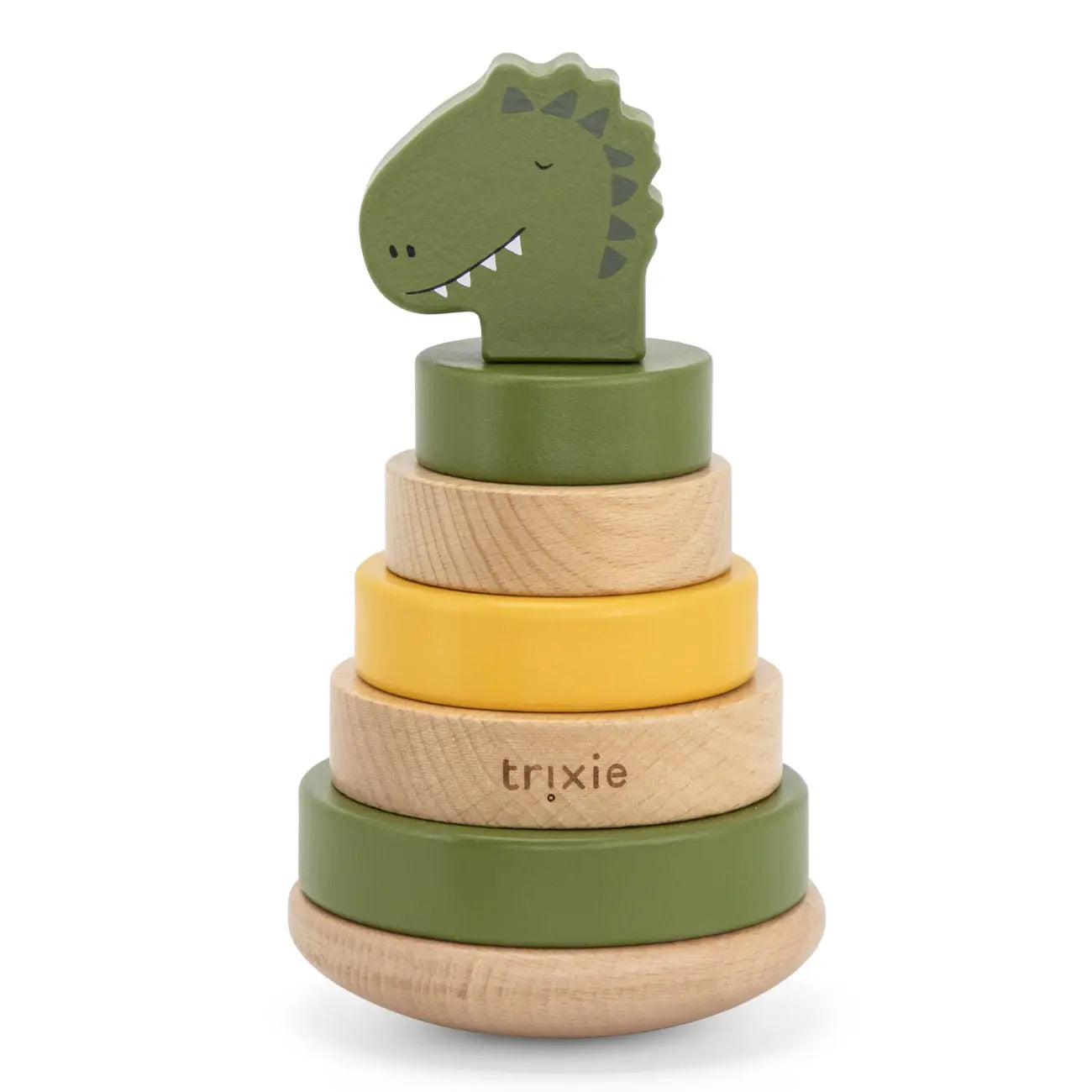 Stacking tower 'Dino' wood green from 1 year Trixie