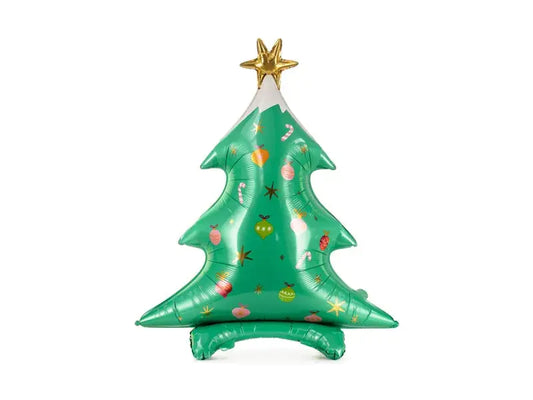 Standing foil balloon Christmas tree, 78x94cm, mix Partydeco