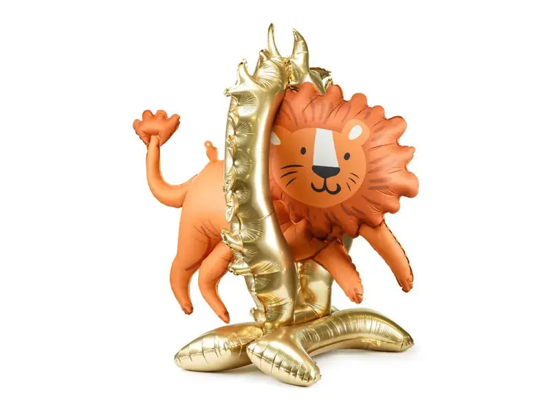 Standing foil balloon Lion, 97x97 cm, mix Partydeco