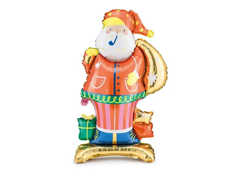 Standing foil balloon Santa, 63x106 cm, mix Partydeco