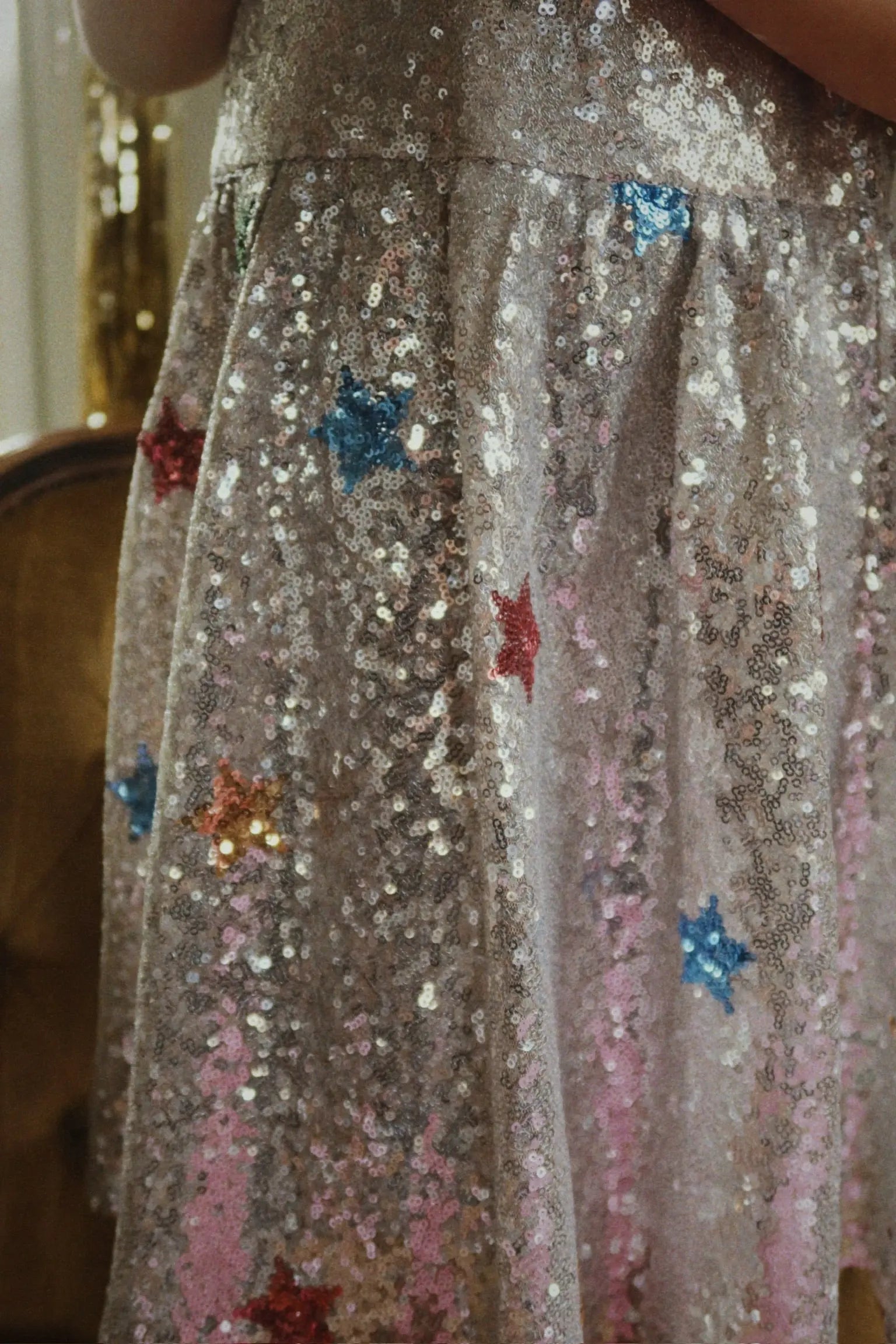 Starla Star Dust Dress - Star Sequin Silver Konges Slojd