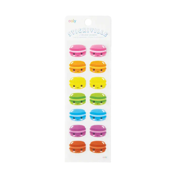 Stickiville Happy Macarons Stickers OOLY