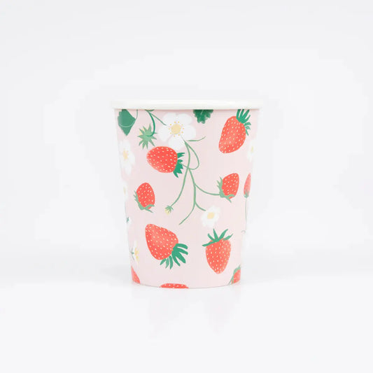 Strawberry Pattern Cups (x8) Meri Meri
