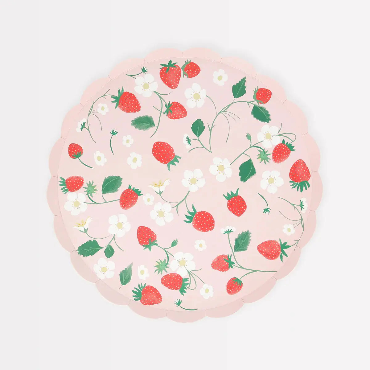 Strawberry Pattern Side Plates (x8) Meri Meri