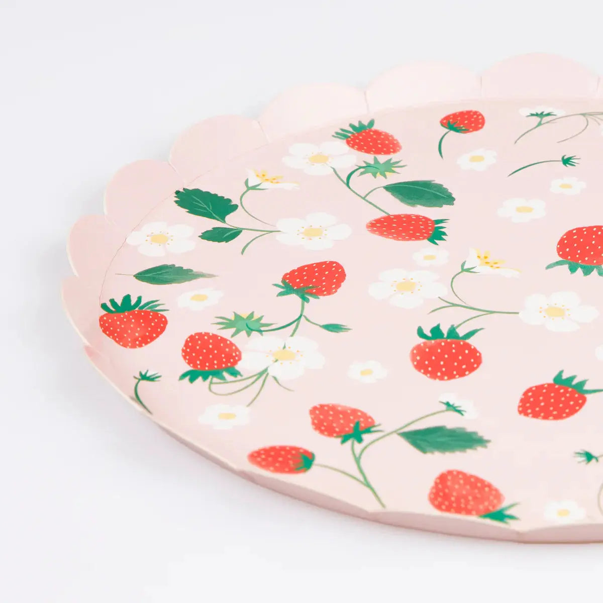 Strawberry Pattern Side Plates (x8) Meri Meri