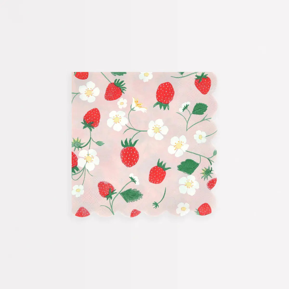 Strawberry Pattern Small Napkins (x 16) Meri Meri