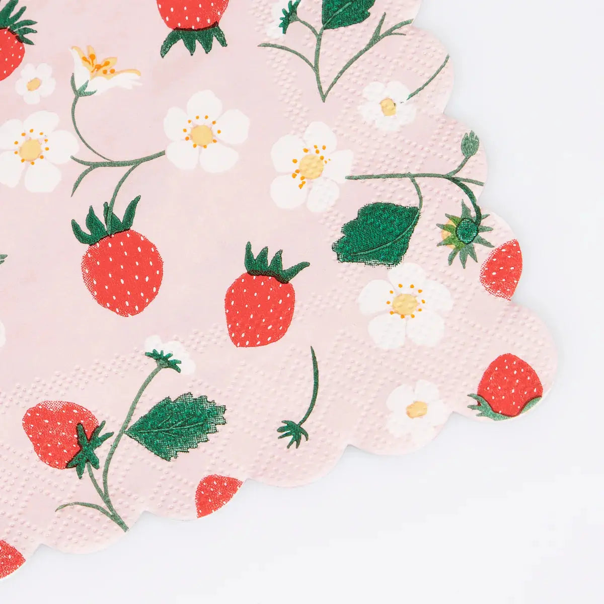 Strawberry Pattern Small Napkins (x 16) Meri Meri