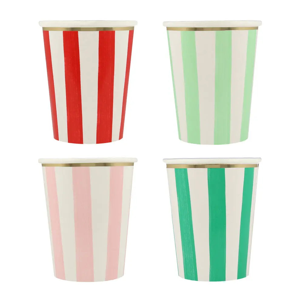 Striped cups 8 pack Meri Meri