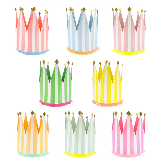 Striped party crowns Meri Meri