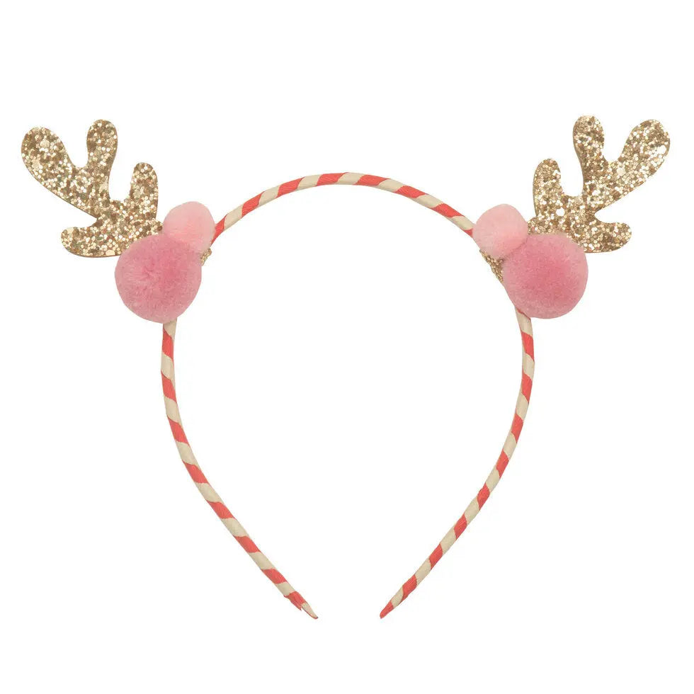 Stripy Pom Pom Reindeer Headband Rockahula