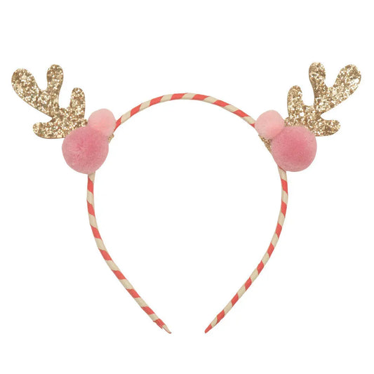 Stripy Pom Pom Reindeer Headband Rockahula