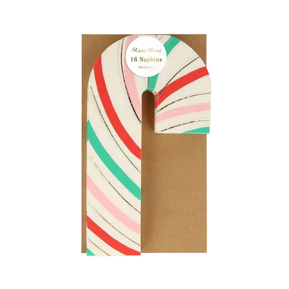 Stripy candy cane napkins Meri Meri