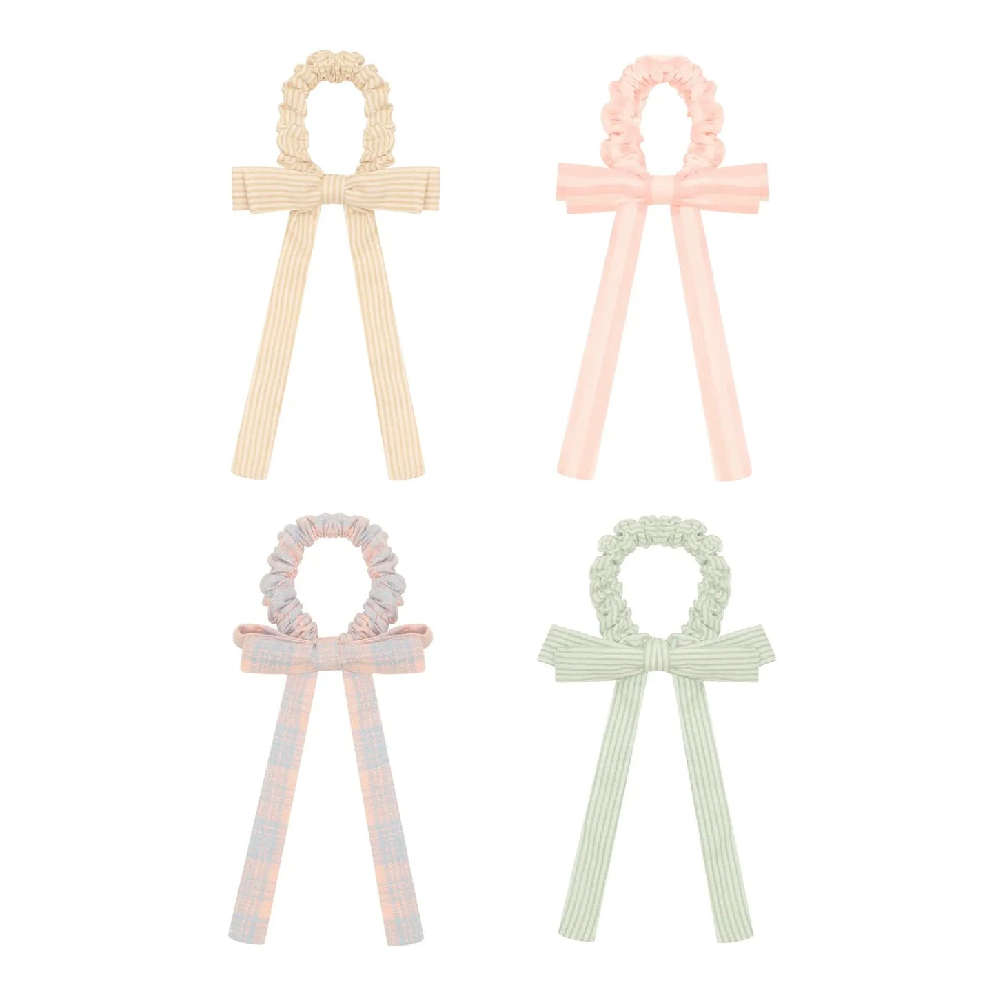 Summer stripes bow scrunchies Mimi & Lula