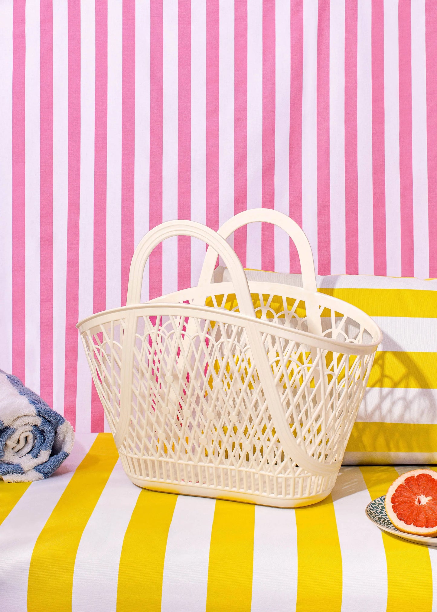 Sun Jellies - Betty Basket Jelly Bag: Cream Sun Jellies