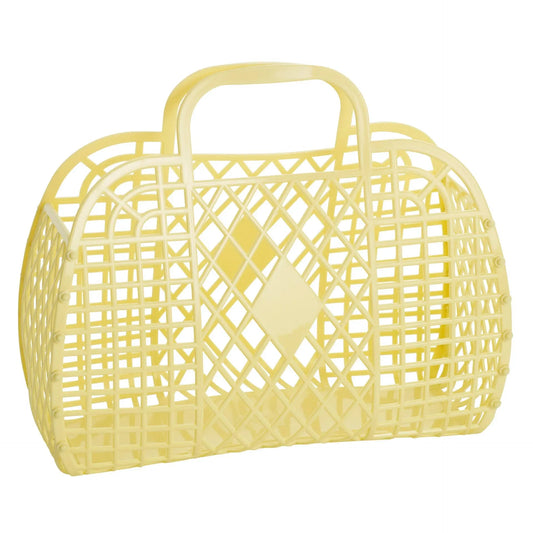 Sun Jellies - Retro Basket Jelly Bag - Large: Primrose Yellow Sun Jellies