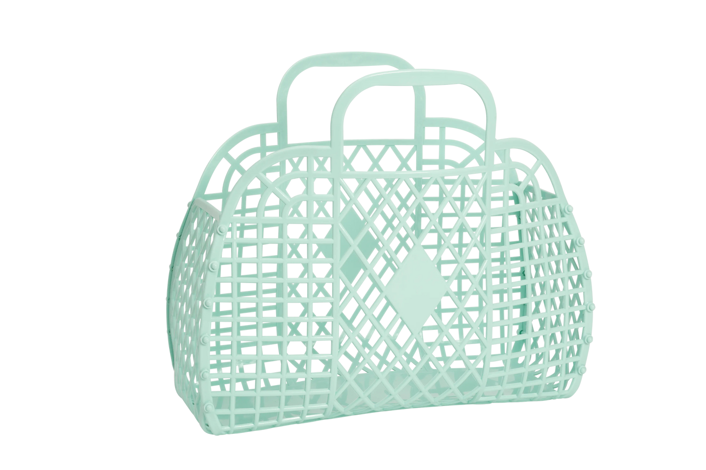 Sun Jellies - Retro Basket Jelly Bag - Large: Seafoam Sun Jellies