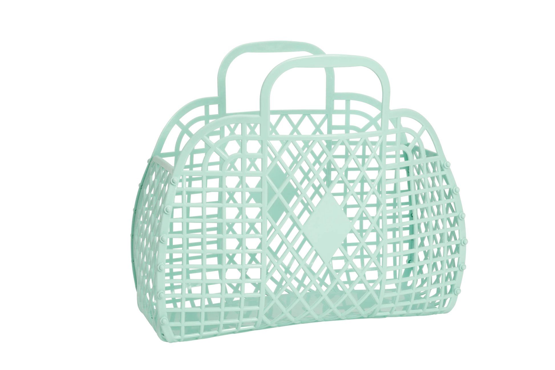 Sun Jellies - Retro Basket Jelly Bag - Large: Seafoam Sun Jellies
