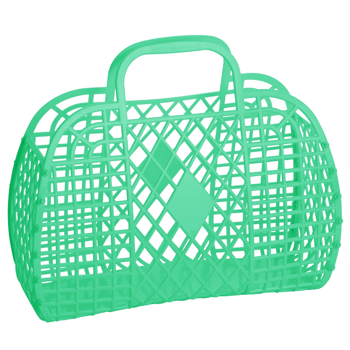 Sun Jellies - Retro Basket Jelly Bag - Large: Seafoam Sun Jellies