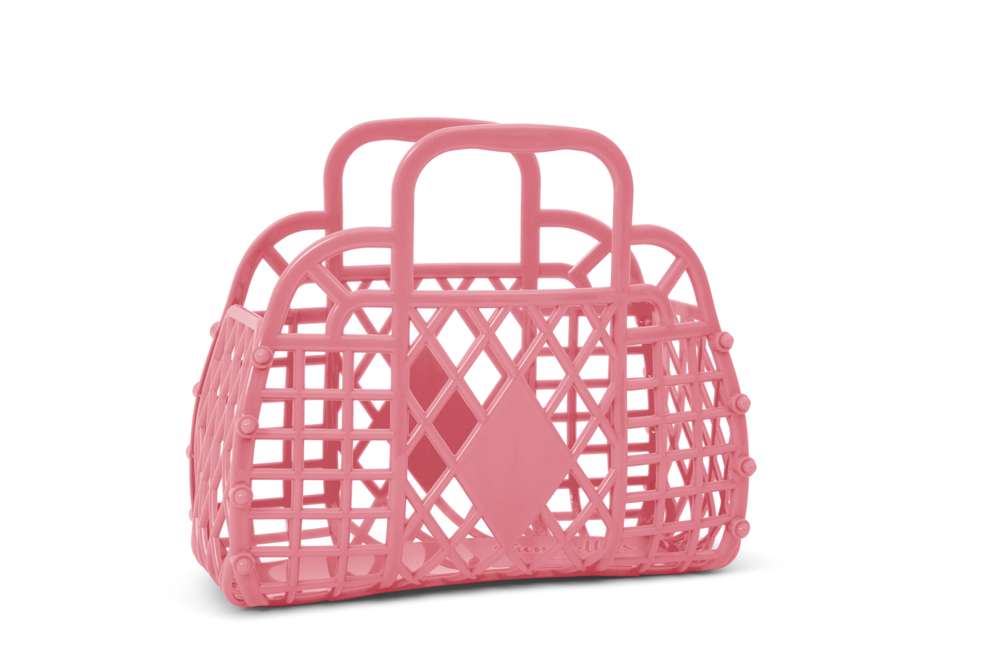 Sun Jellies - Retro Basket Jelly Bag - Mini: Blush Pink Sun Jellies