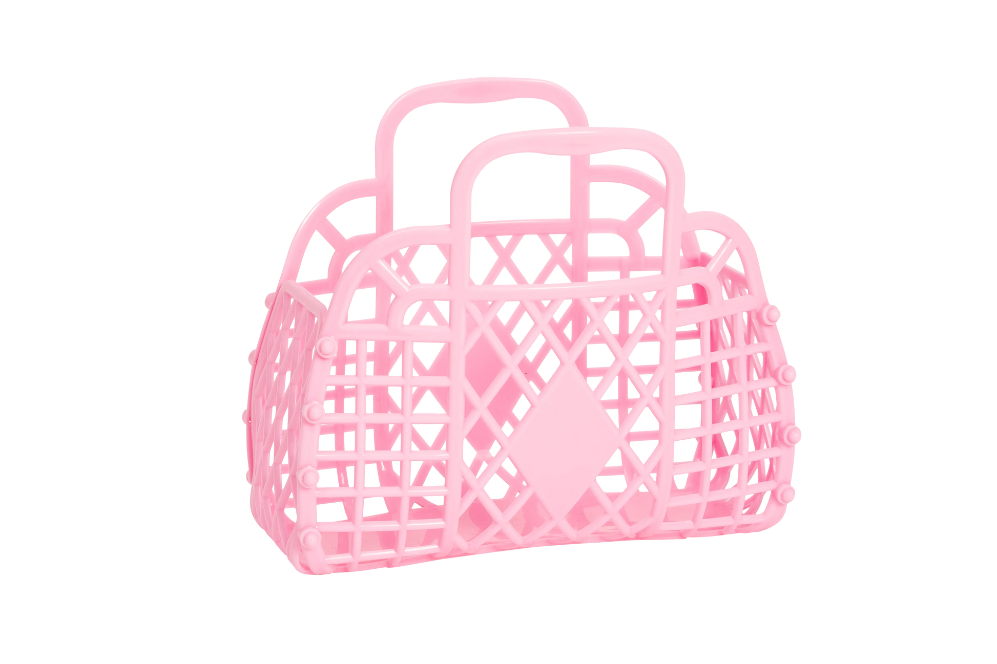 Sun Jellies - Retro Basket Jelly Bag - Mini: Blush Pink Sun Jellies