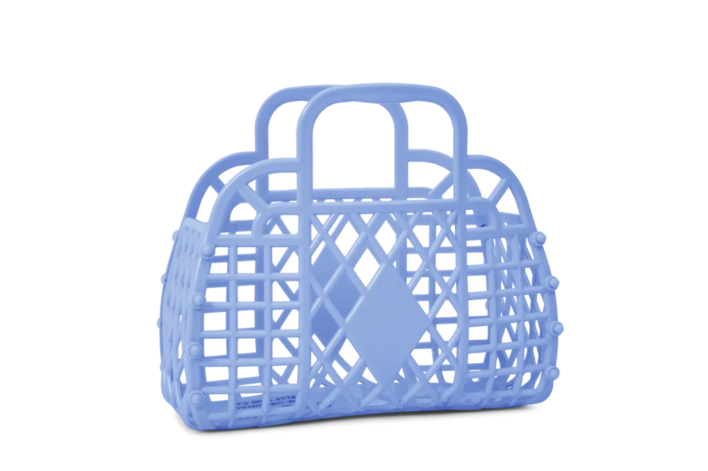 Sun Jellies - Retro Basket Jelly Bag - Mini: Blush Pink Sun Jellies