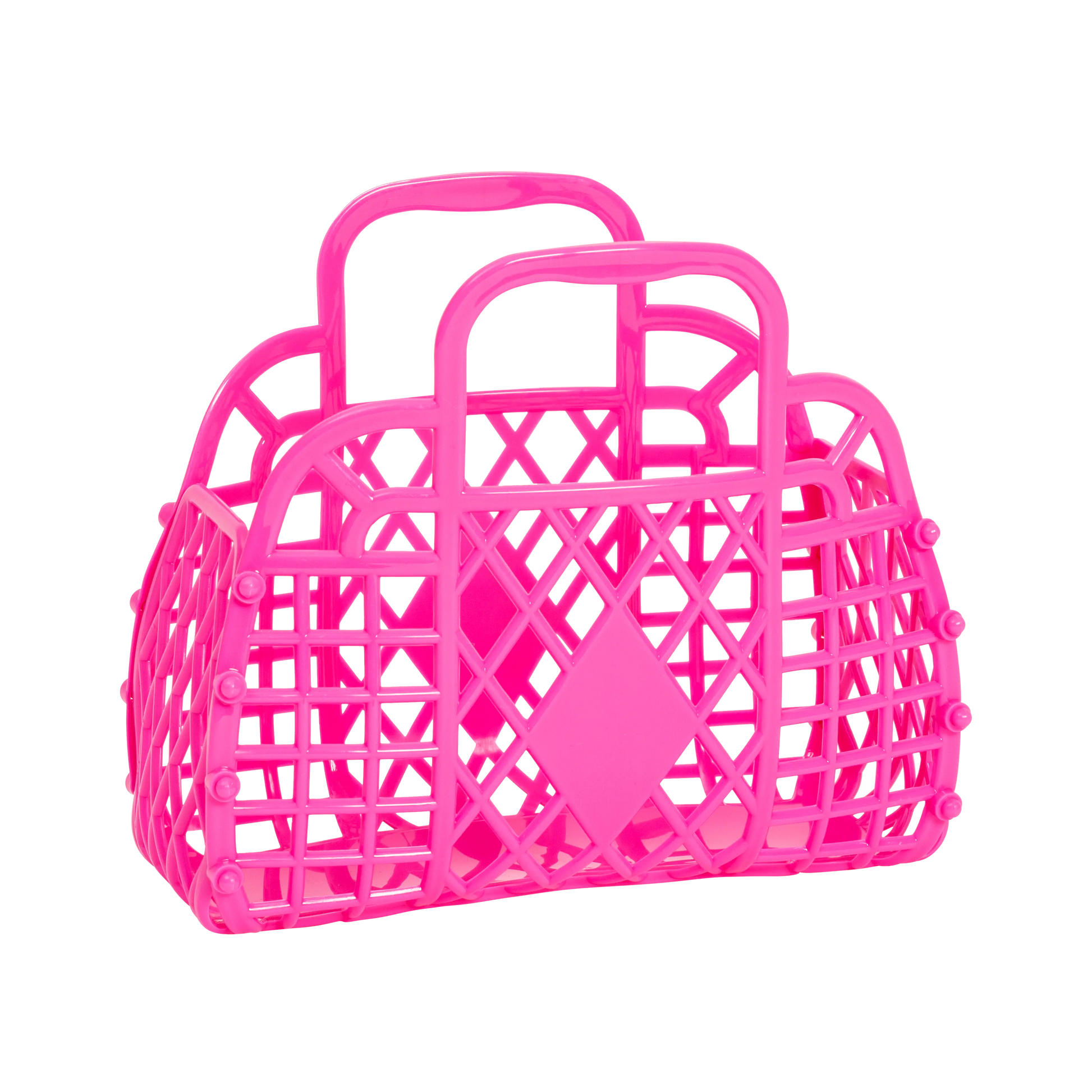 Sun Jellies - Retro Basket Jelly Bag - Mini: Blush Pink Sun Jellies