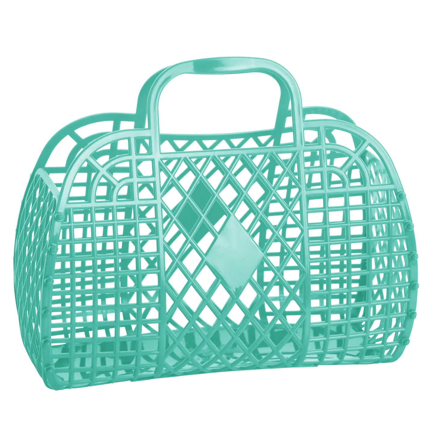 Sun Jellies - Retro Basket Jelly Bag - Small: Jelly Mint Green Sun Jellies