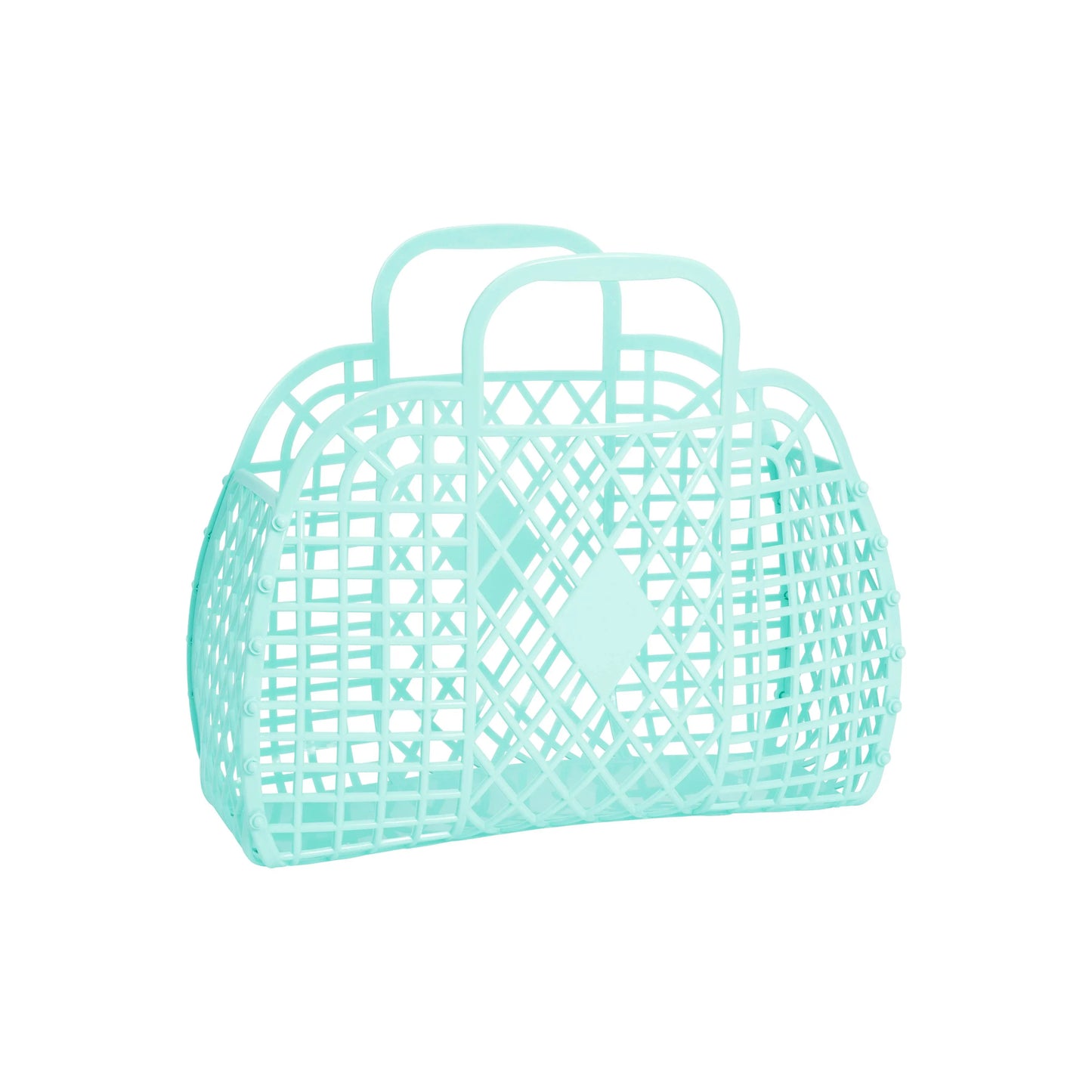 Sun Jellies - Retro Basket Jelly Bag - Small: Jelly Mint Green Sun Jellies