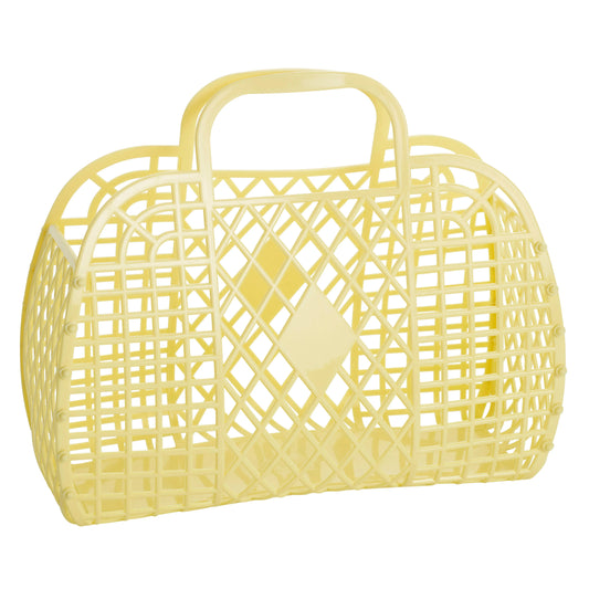 Sun Jellies - Retro Basket Jelly Bag - Small: Primrose Yellow Sun Jellies