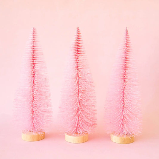 Sunshine Studios - Bottle Brush Tree | Warm Pink | Sparkle Christmas Tree: 13" Sunshine Studios