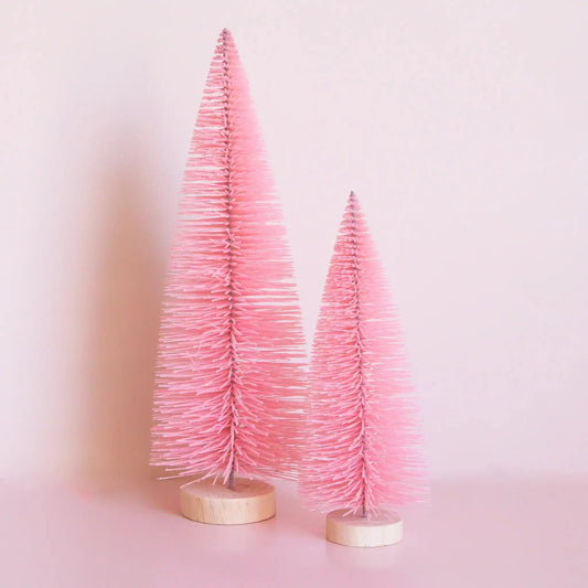 Sunshine Studios - Bottle Brush Tree | Warm Pink | Sparkle Christmas Tree: 9" Sunshine Studios