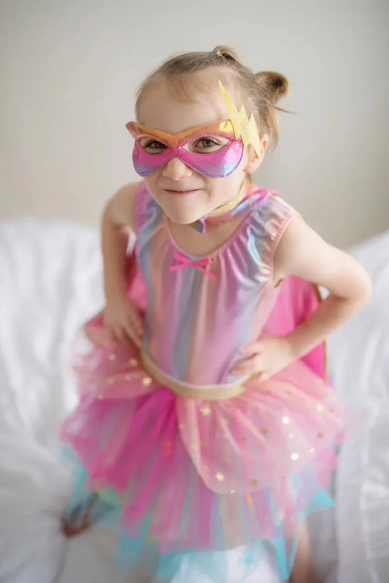 Super-duper Tutu/Cape/Mask, Pink & Gold 4-6 years Great Pretenders