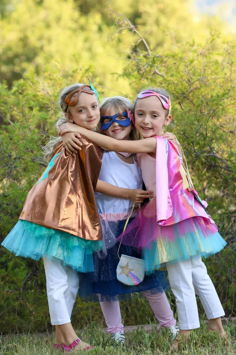 Super-duper Tutu/Cape/Mask, Pink & Gold 4-6 years Great Pretenders