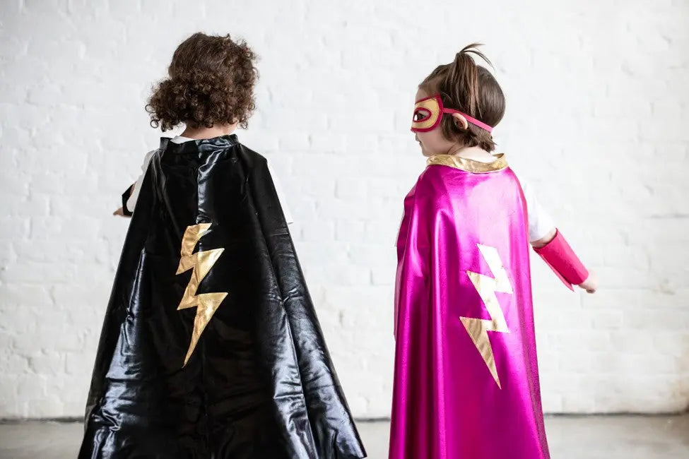 Superhero Costume Set Black Cape+Mask+Cuffs Ratatam