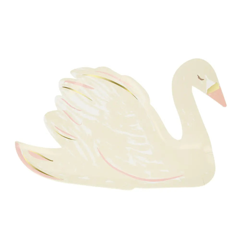 Swan Shaped Plates (x 8) Meri Meri