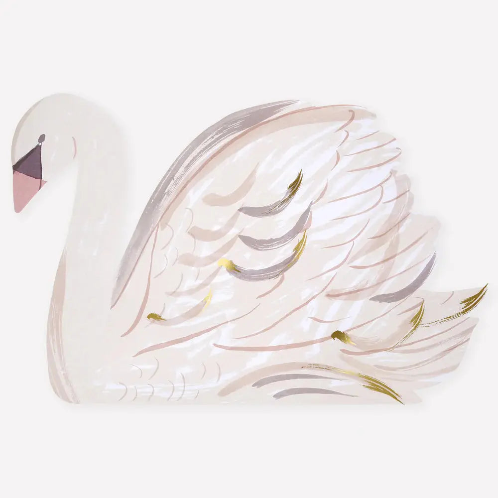 Swan paper placemats Meri Meri