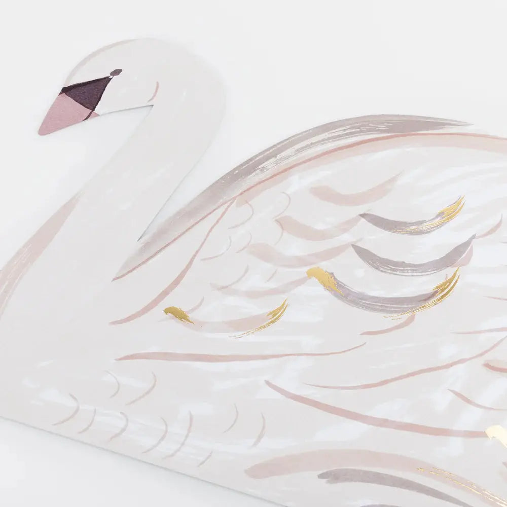 Swan paper placemats Meri Meri