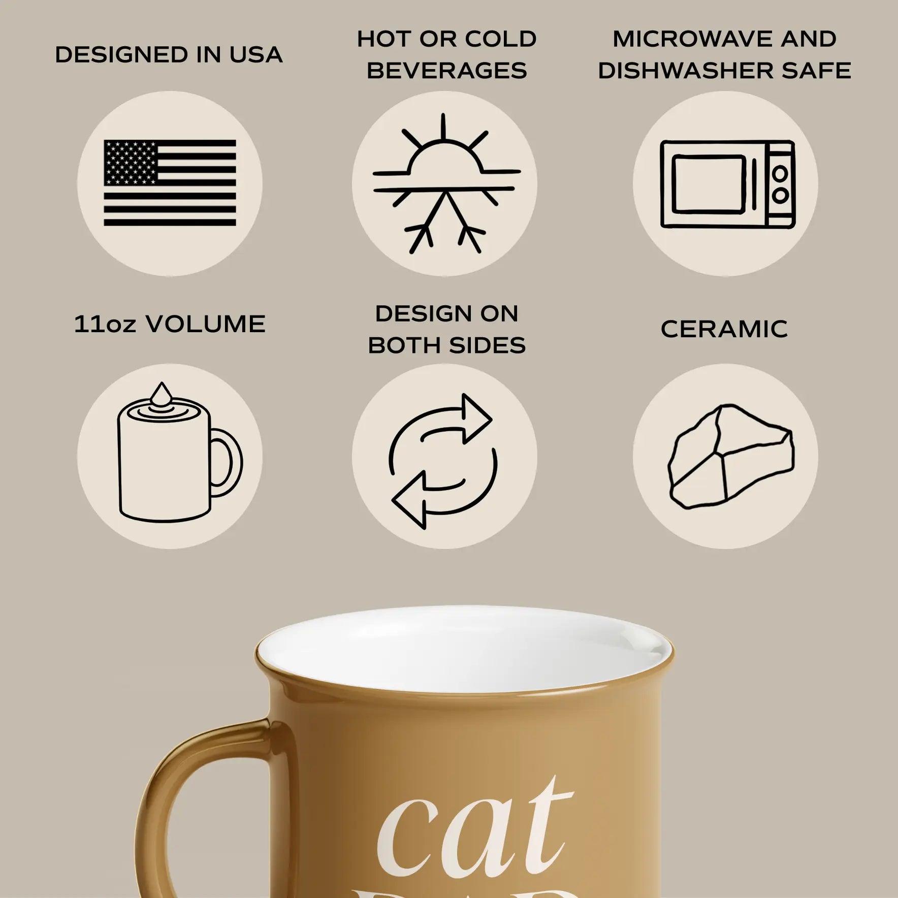 Sweet Water Decor - Cat Dad 11 oz Campfire Coffee Mug - Home Decor & Gifts Sweet Water Decor