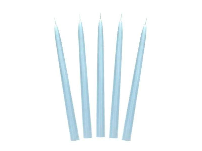 Taper candle, matt, sky-blue, 24cm Partydeco