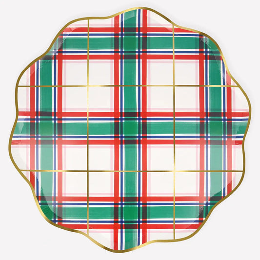 Tartan Dinner Plates (x 8) Meri Meri