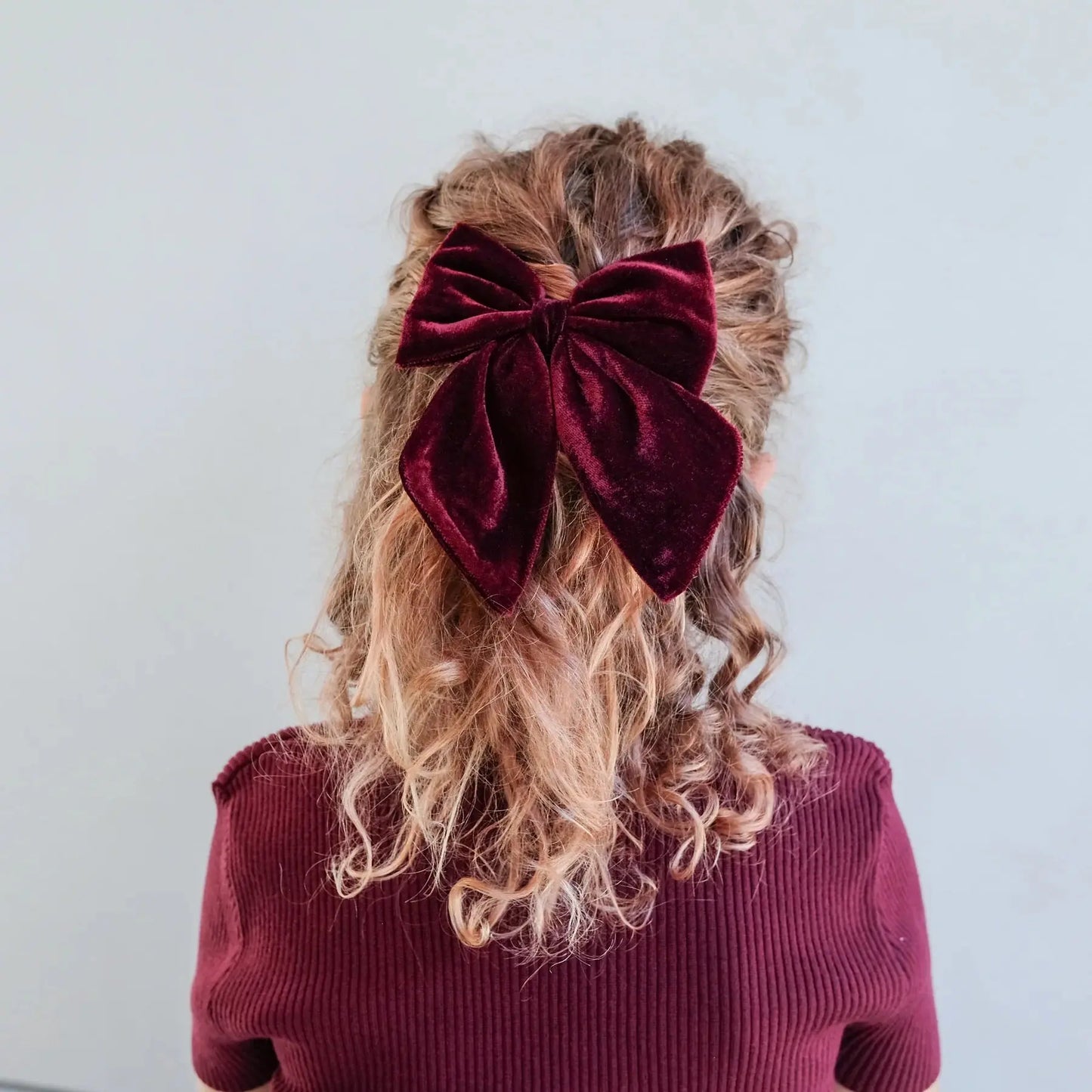 Tartan agnes bow clips - red Mimi & Lula