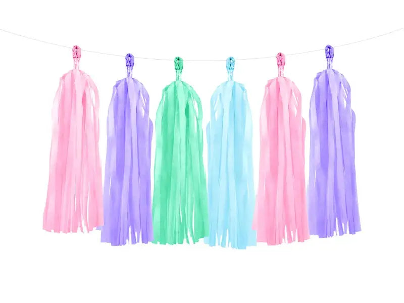 Tassel garland, mix Partydeco