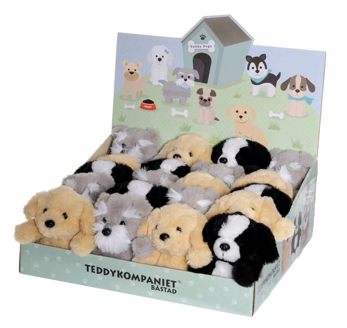 Teddykompaniet - Teddy Dogs, Dogs, 3 ol., Displaybox Teddykompaniet