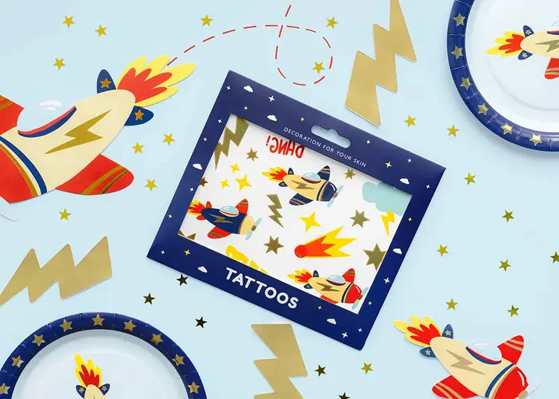 Temporary tattoos Airplanes Partydeco